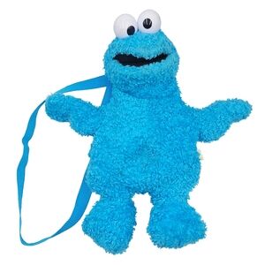Vintage Sesame Street Cookie Monster Plush Crossbody Bag - 18"
